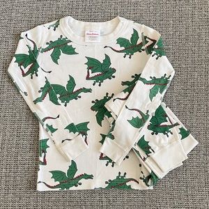 Hanna Andersson Boys Dragon Pajamas Size 5 110cm VGUC
